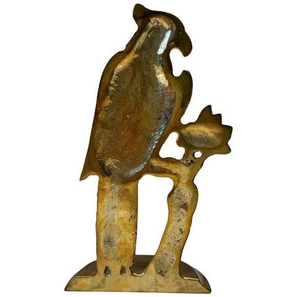 Vtg Andrea by Sadek Brass Parrot Bird Bookends 1980s Mid Century Pair - Picture 4 of 16